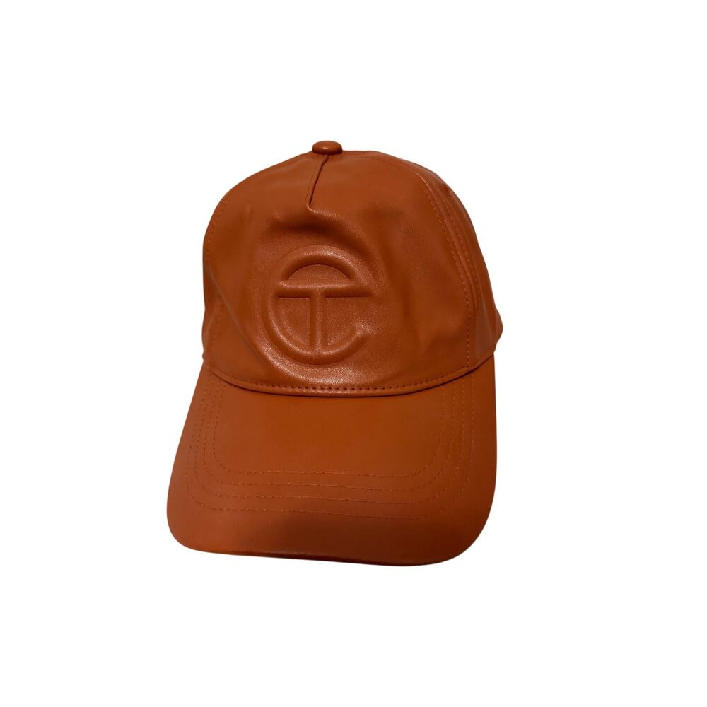 Brown Leather Vintage Telfar NYC Hat.